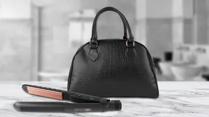 INFINITIPRO by Conair High Heat Flat Iron with Premium Overnight Bag