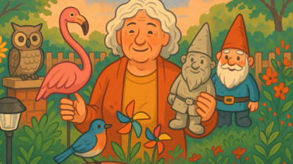 I decorate my garden with: