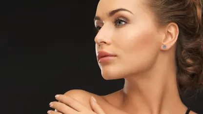 14K Gold Simulated Diamond Stud Earrings