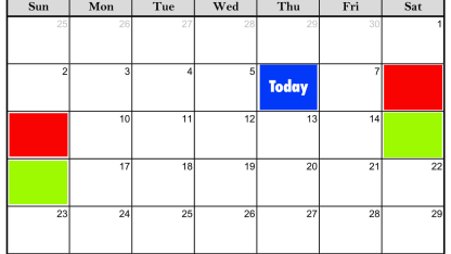 When is next weekend?