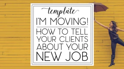 Clever way of announcing you're moving on at work