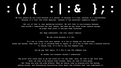 Why do you like linux?