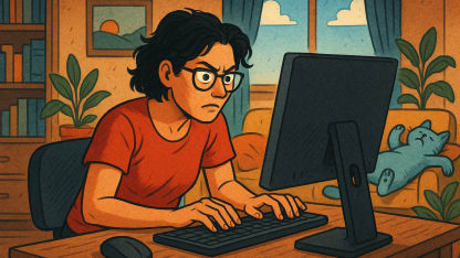 When I work from home, I work: