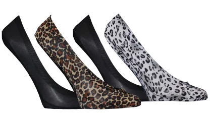 4-Pack: All Mixed Up Printed Nylon Seamless Peds