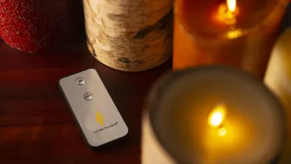 Luminara® Real-Flame Effect LED Pillar Candle with Remote