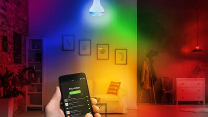 2-Pack: SimplyTech Lumisound Color Changing LED Bulb Speakers