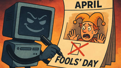 Fill in the blank: The internet _______ April Fools' Day.