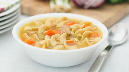 You're eating soup. It's probably: