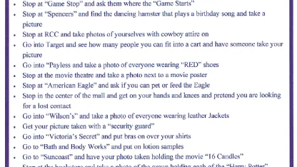 Scavenger hunt:: Forum Suggestions