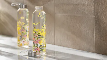 4-Pack: Temp-tations 20oz Travel Glass Bottles with Lids