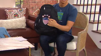 Olympic Team USA Premium Laptop Backpack with 4-Piece Lapel Pin Set