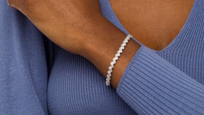 1.0 Carat TW Diamond S-Link Sterling Silver Bracelet