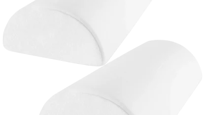 2-Pack: Zen Bamboo Foam Half-Moon Bolster Pillows