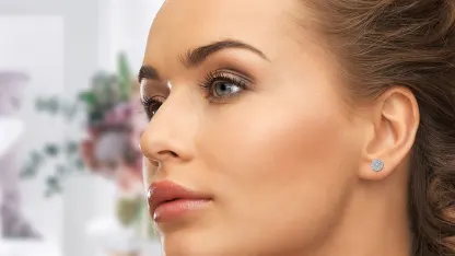 Diamond Muse 1/10 Ct Diamond Halo Stud Earrings