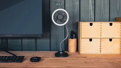 2-Pack: Veho 3-in-1 Desktop Fan with Ring Light & Wireless Charging