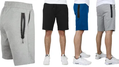 3-Pack: Performance Tech Fleece Shorts with Long Zippered Pocket