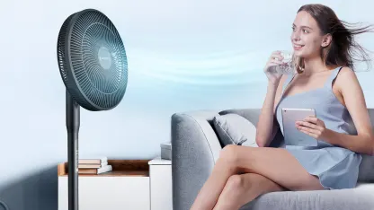 TaoTronics Smart 14 9-Speed Oscillating Adjustable Pedestal Fan with Re...