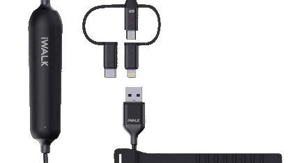 2-Pack: iWalk Powerline 3200mah Power Bank Charging Cord