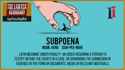 An update on my subpoena!