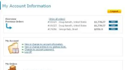 Issue viewing my past orders