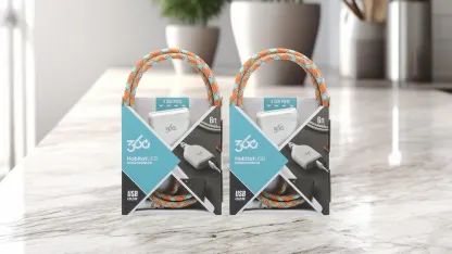 2-Pack: 360 Electrical Habitat 6FT Braided 4-Port USB Charging Hub
