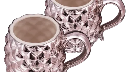 2-Pack: Rose Gold Pineapple Mugs