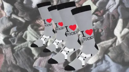 2-Pair of I Love Socks Socks