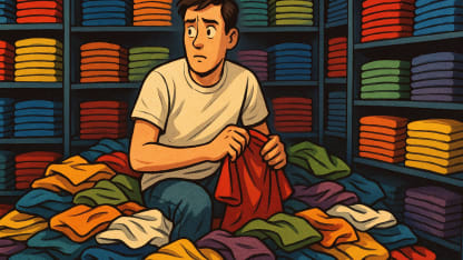 American Apparel T-shirt stash.