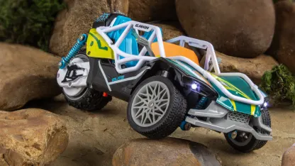 2-Pack: Odyssey Toys 3-Wheel Race Cars with Remote Control