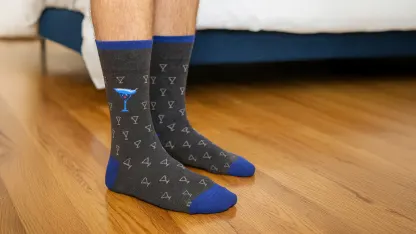 4-Pack: Rockport Martini Theme Mens Crew Sock