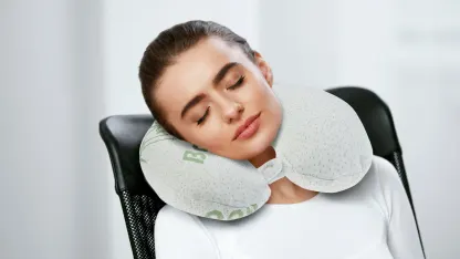 2-Pack: Bamboo Memory Foam Travel Pillows