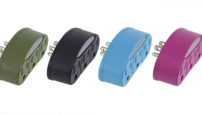 4-Pack: Vibe Triple Outlet Adapter with Nightlights