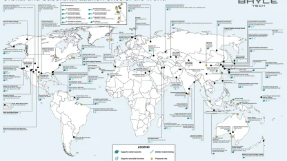 Map of worldwide launch sites.