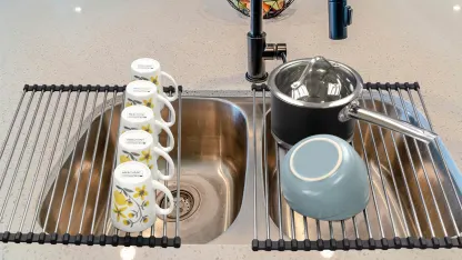 2-Pack: Madison York Roll Up Kitchen Sink Drying Rack