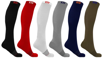 6-Pack: Extreme Fit Unisex Sports Knee-High Compression Socks