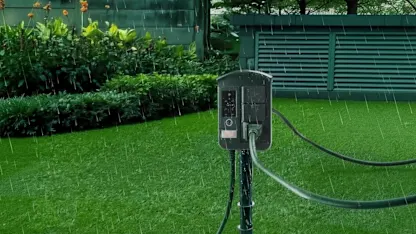 2-Pack: 6-Outlet Light Sensing 25FT Outdoor Power Stake w/ Remote