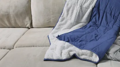 Great Bay Home Sherpa Lined 15lb Weighted Blanket