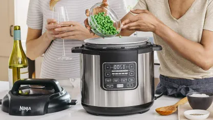 Ninja 1000-Watt Instant Multi-Cooker w/ 6 QT Ceramic Coated Pot & Steam Rack