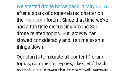 Do you comment in the Meh forum?