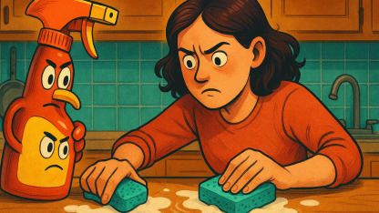 What do you use to clean your kitchen counters?