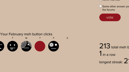 How do you remember to click the Meh button every day?