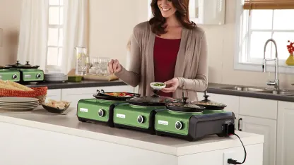 Crock-Pot Hook Up Double Oval Connectable Entertaining System 1-2 Quarts