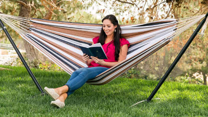 Best Choice Products 2-Person Hammock w/Stand and Carry Bag (or Hammock Only)