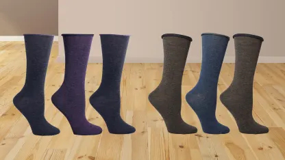 6-Pack: All Mixed Up Roll Top Crew Socks