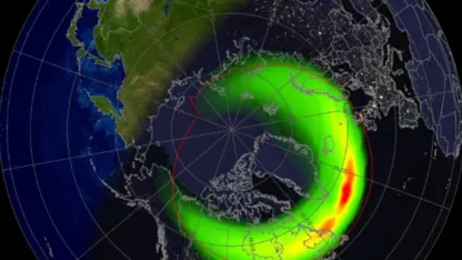 Likely an Aurora Borealis (nothern lights) display tonight in the northern USA