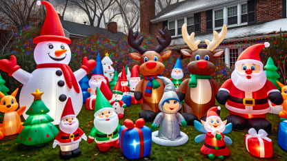Inflatable lawn decorations: