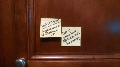 My wife left me a note.