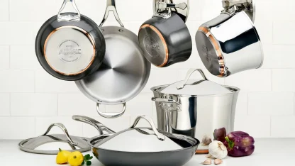 Anolon Nouvelle Luxe 11-Piece Stainless and Hard Anodized Cookware Set