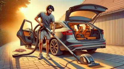 When I need to vacuum my car, I: