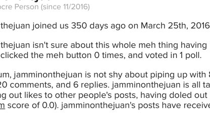 I've liked zero in almost one year